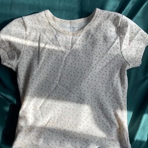 Brandy Melville Floral Baby Tee